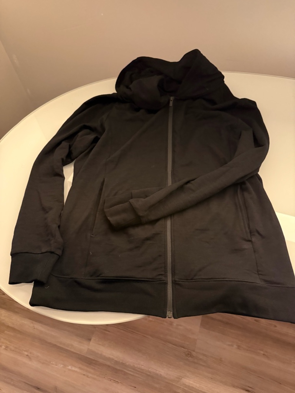 Unbound Merino XL -Black Zip-Up Hoodie